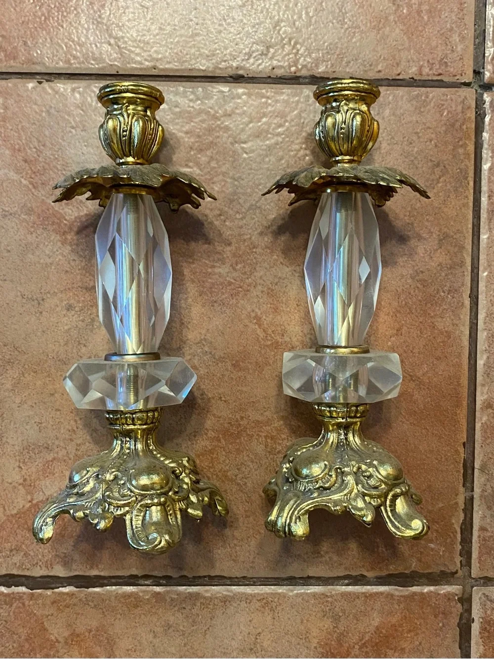 Vintage Hollywood Regency Mid Century Candlesticks